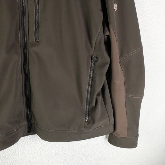 Kuhl Jacket Mens Xxl 2Xl Olive Green Soft Shell Fleece Lined Full Zip Outdoor - Picture 3 of 9